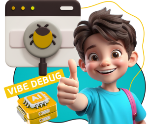 Тестирование & Vibe Debug. Охотники за багами - КИБЕРшкола программирования для детей, компьютерные курсы для школьников, начинающих и подростков - KIBERone г. Ковров